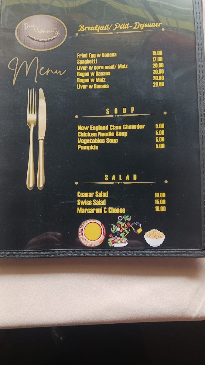 Menu - Danie Restaurant photo 1